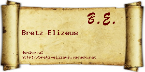 Bretz Elizeus névjegykártya